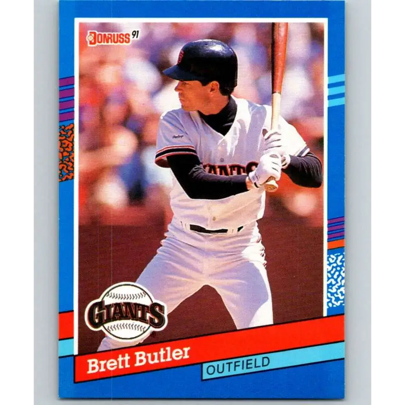 1991 Donruss #143 Brett Butler NM-MT San Francisco Giants Baseball Card - Baseball Card Single