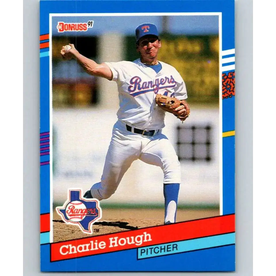 1991 Donruss #146 Charlie Hough NM-MT Texas Rangers Baseball Card - Baseball Card Single