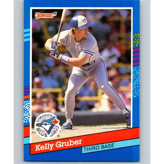 1991 Donruss #149 Kelly Gruber NM-MT Toronto Blue Jays Baseball Card - Baseball Card Single
