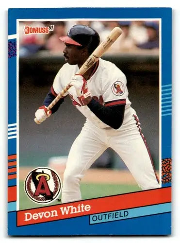 1991 Donruss #150 Devon White California Angels Baseball Cards EX/NM ID:57724 - Baseball Card Single
