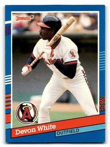 1991 Donruss #150 Devon White California Angels Baseball Cards EX/NM ID:57674 - Baseball Card Single