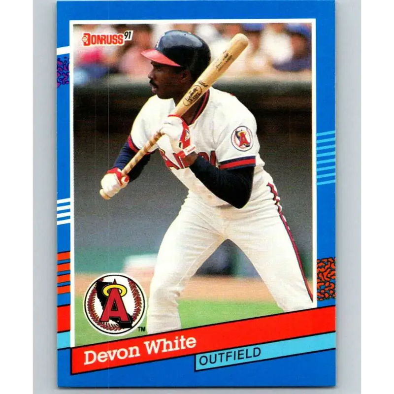 1991 Donruss #150 Devon White NM-MT California Angels Baseball Card - Baseball Card Single