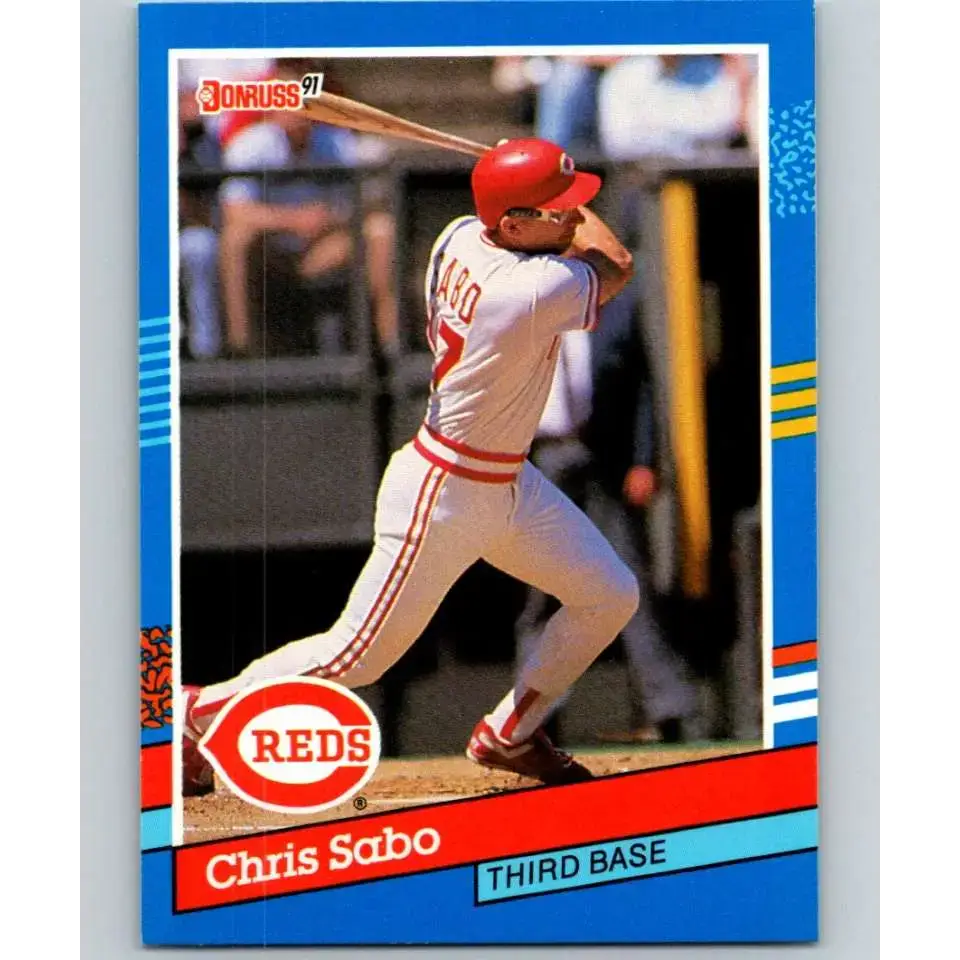 1991 Donruss #153 Chris Sabo NM-MT Cincinnati Reds Baseball Card - Baseball Card Single