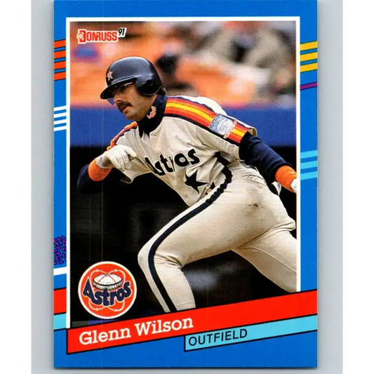 1991 Donruss #156 Glenn Wilson NM-MT Houston Astros Baseball Card - Baseball Card Single