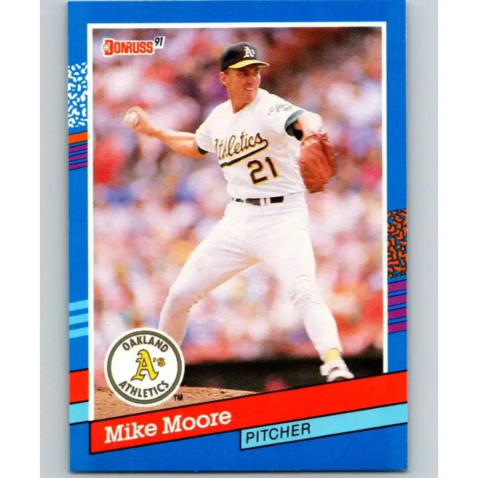 1991 Donruss #161 Mike Moore NM-MT Oakland Athletics Baseball Card - Baseball Card Single