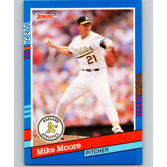 1991 Donruss #161 Mike Moore NM-MT Oakland Athletics Baseball Card - Baseball Card Single