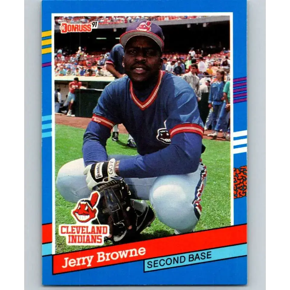 1991 Donruss #162 Jerry Browne UER NM-MT Cleveland Indians Baseball Card - Baseball Card Single