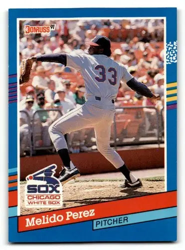 1991 Donruss #164 Melido Perez Chicago White Sox Baseball Cards EX/N ID:57662 - Baseball Card Single