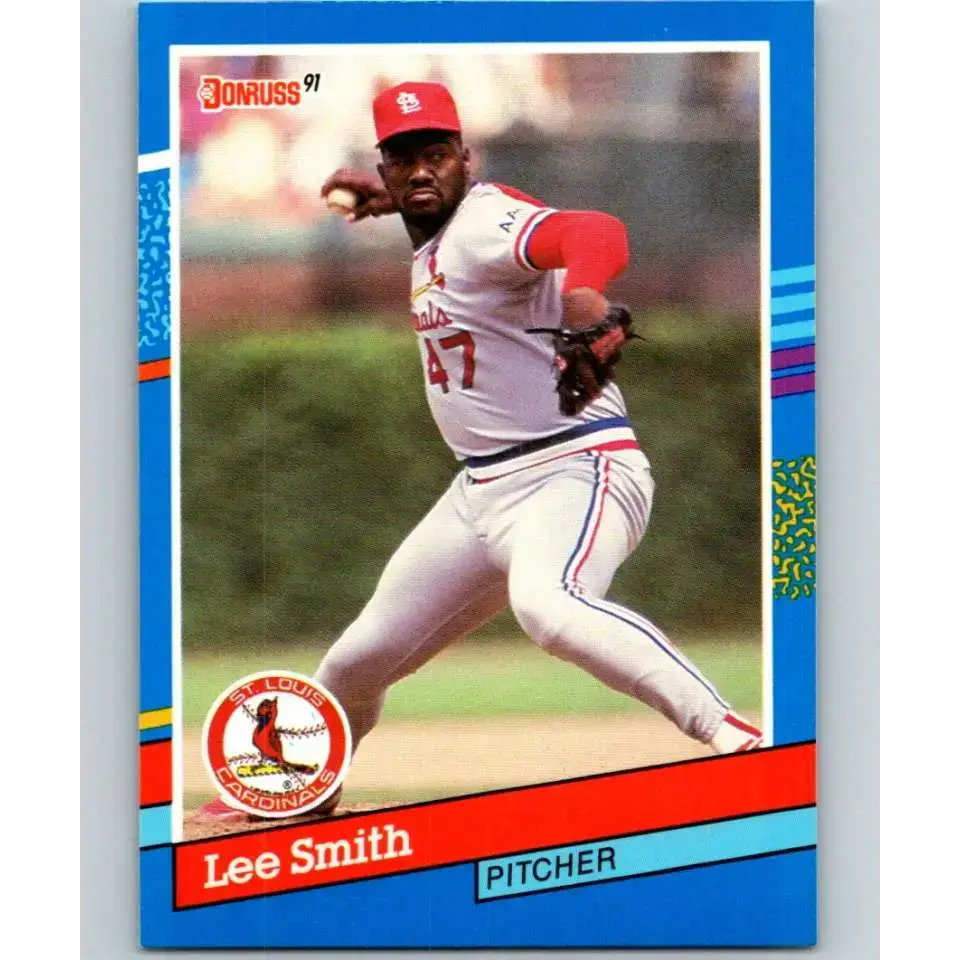 1991 Donruss #169 Lee Smith NM-MT St. Louis Cardinals Baseball Card - Baseball Card Single