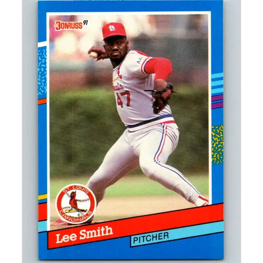 1991 Donruss #169 Lee Smith NM-MT St. Louis Cardinals Baseball Card - Baseball Card Single