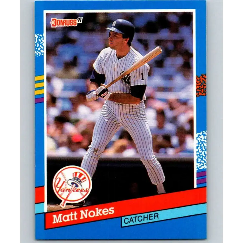 1991 Donruss #170 Matt Nokes NM-MT New York Yankees Baseball Card - Baseball Card Single