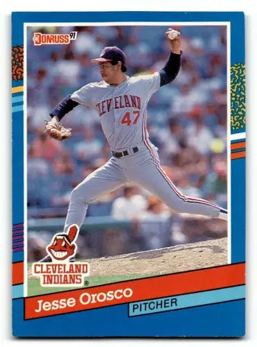 1991 Donruss #171 Jesse Orosco Cleveland Indians Baseball Cards EX/N ID:57672 - Baseball Card Single