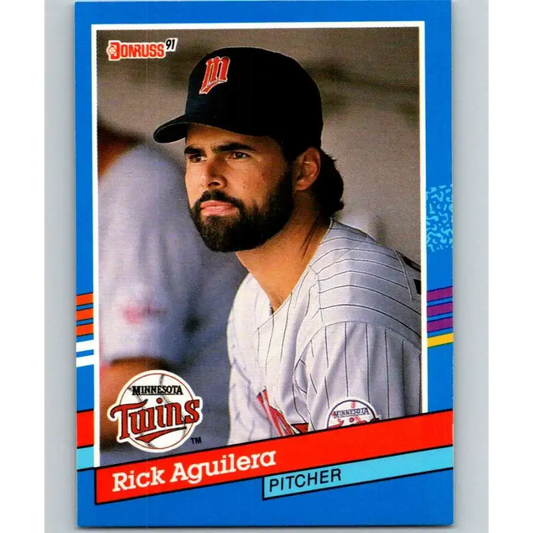 1991 Donruss #172 Rick Aguilera NM-MT Minnesota Twins Baseball Card - Baseball Card Single