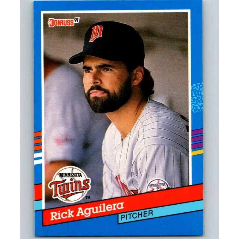 1991 Donruss #172 Rick Aguilera NM-MT Minnesota Twins Baseball Card - Baseball Card Single