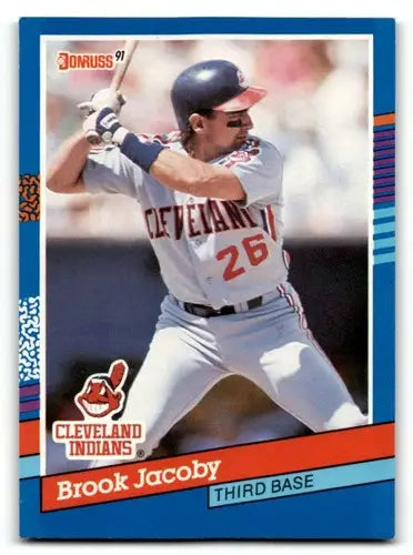 1991 Donruss #176 Brook Jacoby Cleveland Indians Baseball Cards EX/N ID:57704 - Baseball Card Single