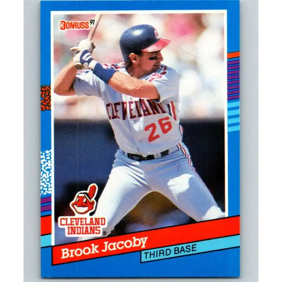 1991 Donruss #176 Brook Jacoby NM-MT Cleveland Indians Baseball Card - Baseball Card Single