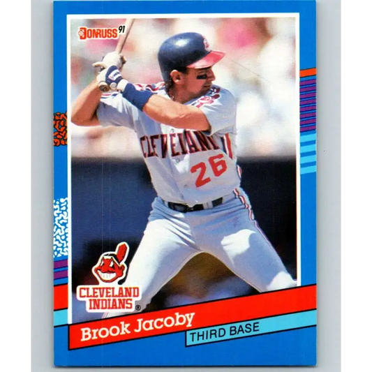 1991 Donruss #176 Brook Jacoby NM-MT Cleveland Indians Baseball Card - Baseball Card Single