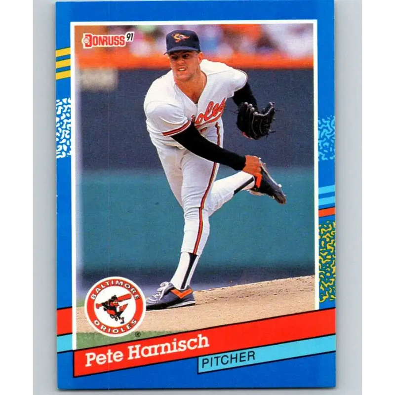 1991 Donruss #181 Pete Harnisch NM-MT Baltimore Orioles Baseball Card - Baseball Card Single