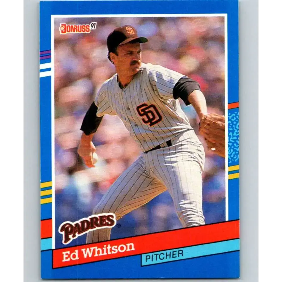 1991 Donruss #186 Ed Whitson NM-MT San Diego Padres Baseball Card - Baseball Card Single
