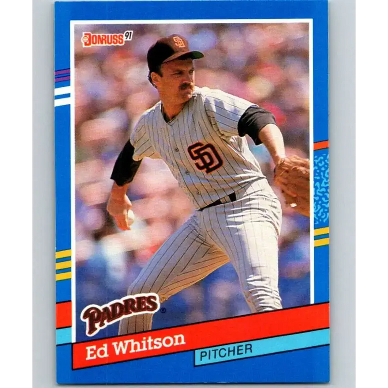1991 Donruss #186 Ed Whitson NM-MT San Diego Padres Baseball Card - Baseball Card Single