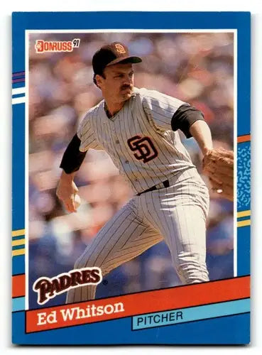 San Diego Padres baseball card featuring Ed Whitson from 1991 Donruss series