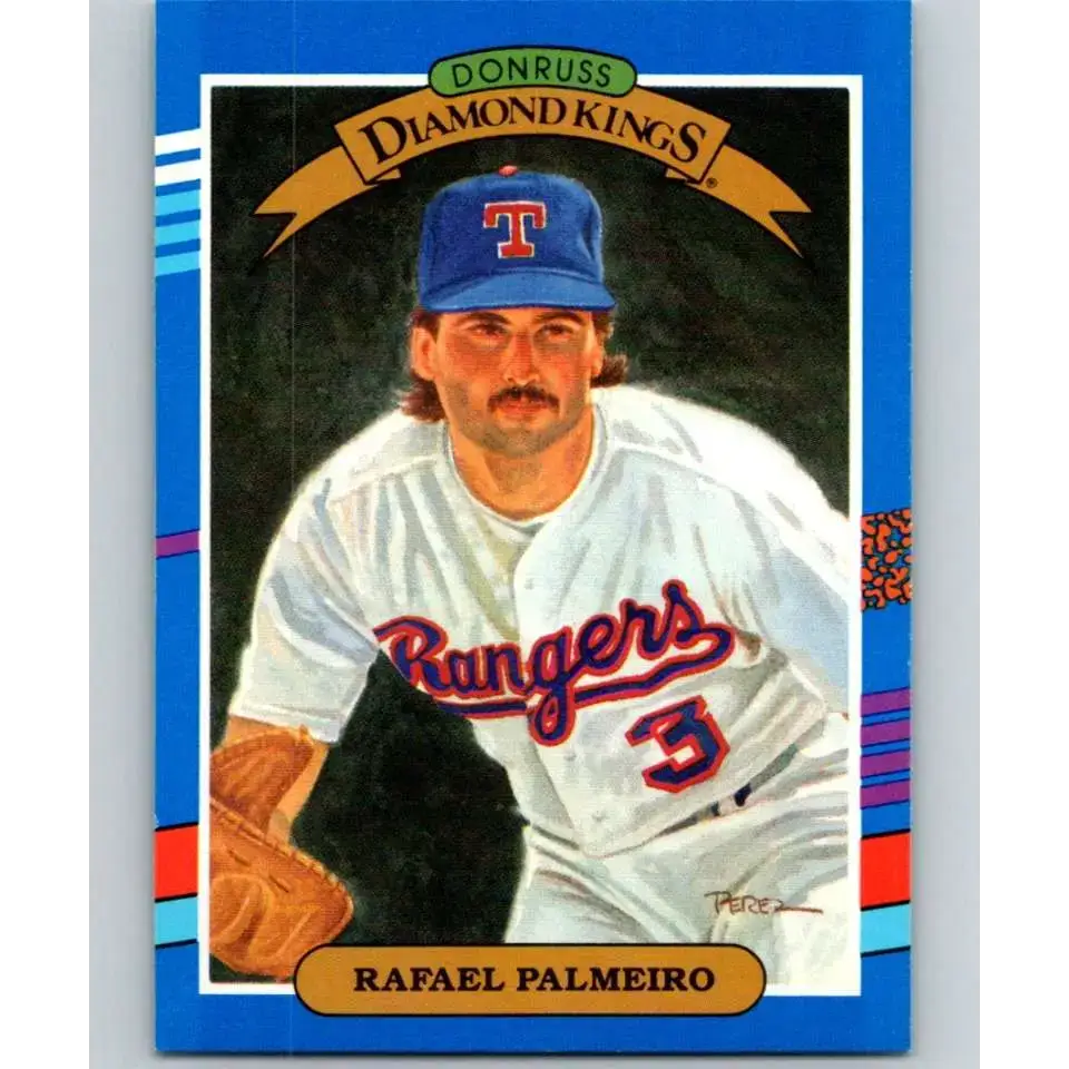 1991 Donruss #19 Rafael Palmeiro DK UER NM-MT Texas Rangers Baseball Card - Baseball Card Single