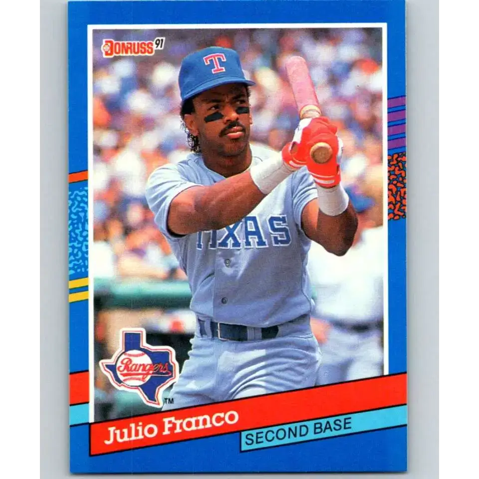 1991 Donruss #192 Julio Franco NM-MT Texas Rangers Baseball Card - Baseball Card Single