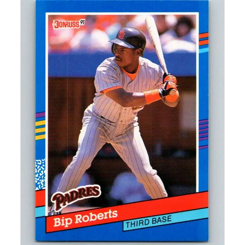 1991 Donruss #195 Bip Roberts NM-MT San Diego Padres Baseball Card - Baseball Card Single