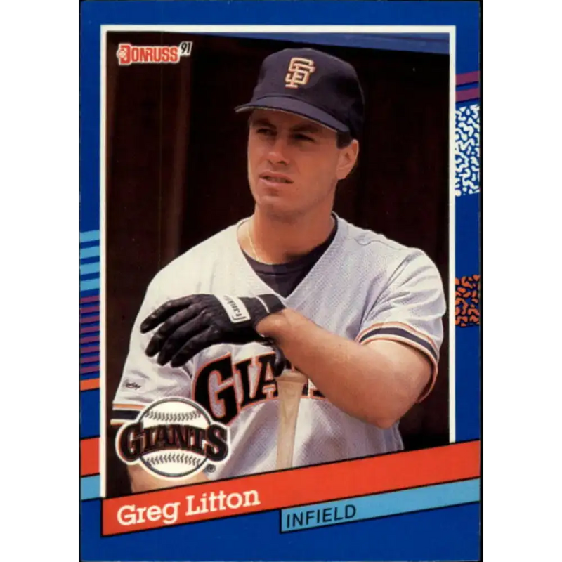 1991 Donruss #198 Greg Litton NM-MT San Francisco Giants Baseball Card - Baseball Card Single