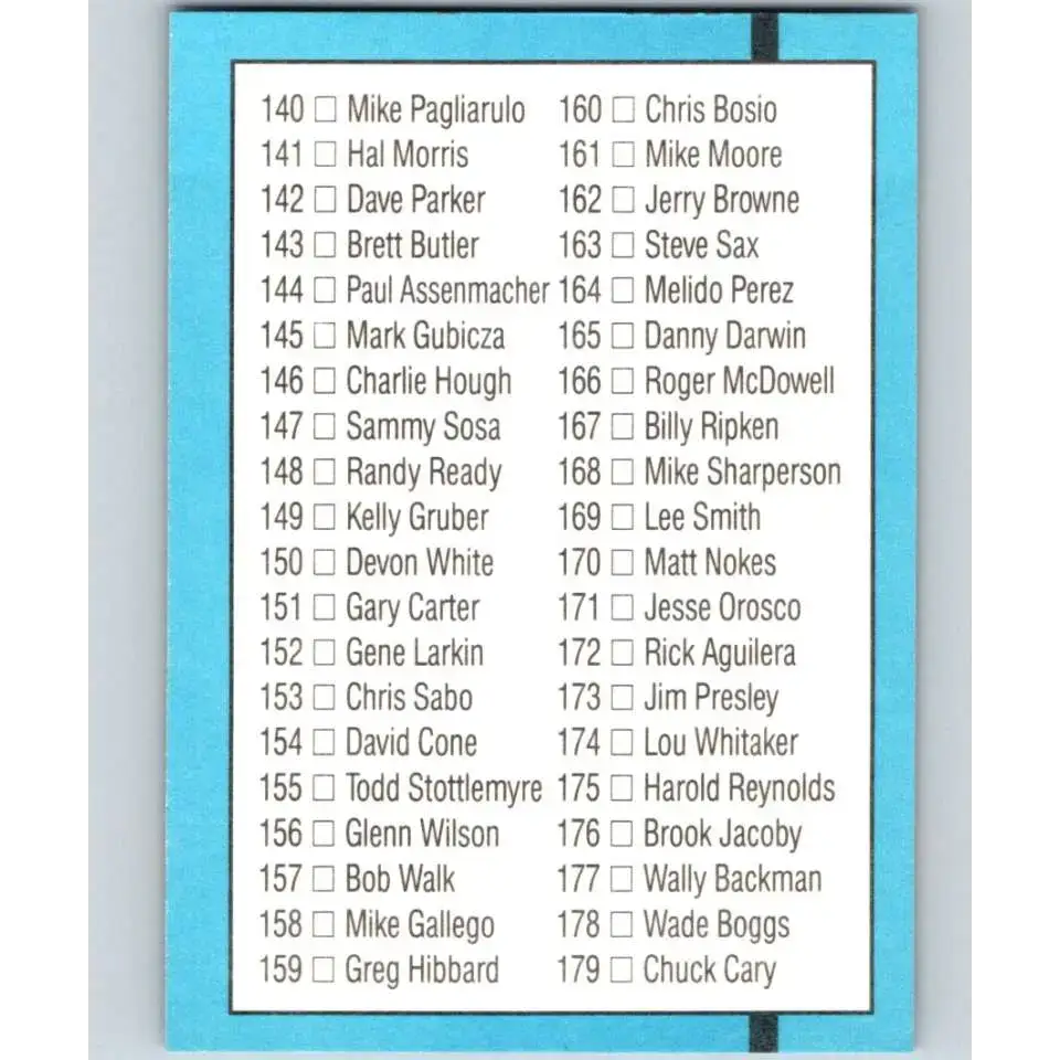 1991 Donruss #200 Checklist 104-179 NM-MT Checklist Baseball Card - Baseball Card Single