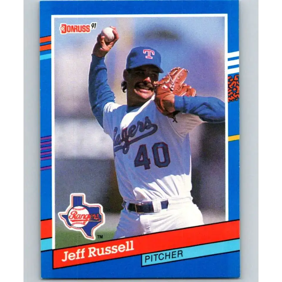 1991 Donruss #202 Jeff Russell NM-MT Texas Rangers Baseball Card - Baseball Card Single