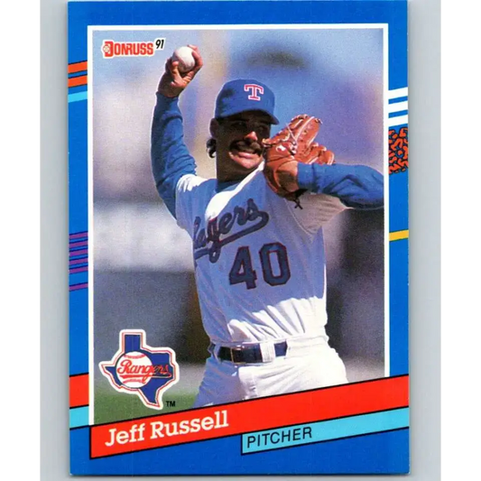 1991 Donruss #202 Jeff Russell NM-MT Texas Rangers Baseball Card - Baseball Card Single