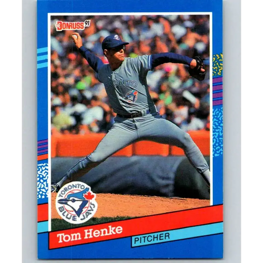 1991 Donruss #205 Tom Henke NM-MT Toronto Blue Jays Baseball Card - Baseball Card Single