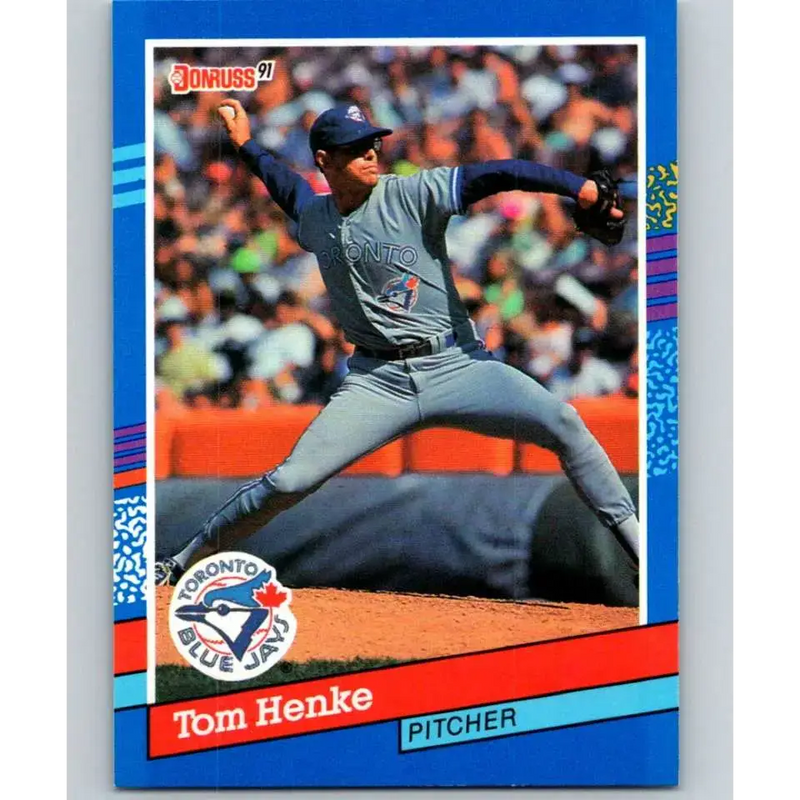 1991 Donruss #205 Tom Henke NM-MT Toronto Blue Jays Baseball Card - Baseball Card Single