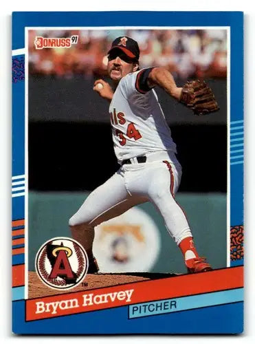1991 Donruss #206 Bryan Harvey California Angels Baseball Cards EX/N ID:57673 - Baseball Card Single