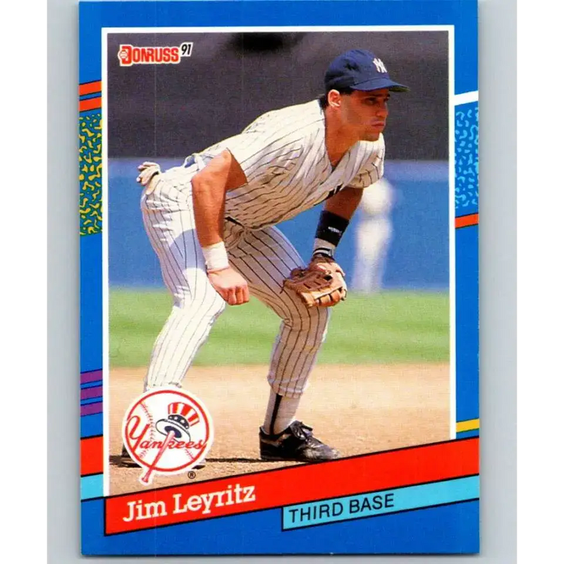 1991 Donruss #219 Jim Leyritz NM-MT New York Yankees Baseball Card - Baseball Card Single