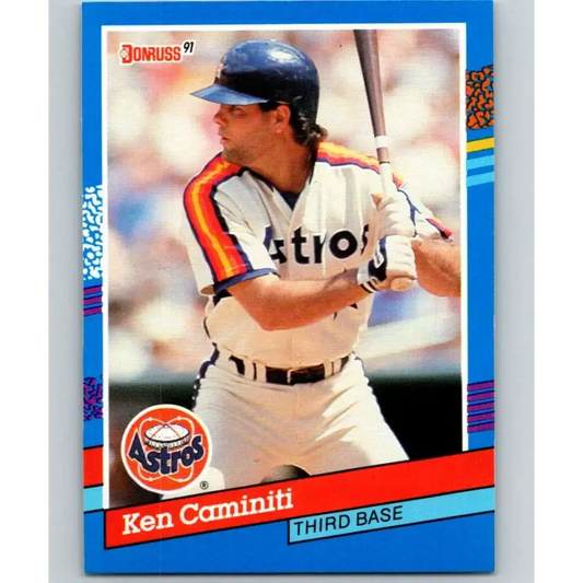 1991 Donruss #221 Ken Caminiti NM-MT Houston Astros Baseball Card - Baseball Card Single