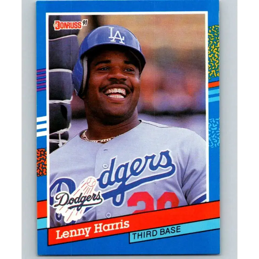 1991 Donruss #224 Lenny Harris NM-MT Los Angeles Dodgers Baseball Card - Baseball Card Single