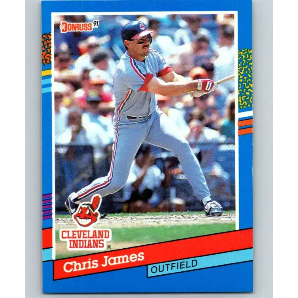 1991 Donruss #227 Chris James NM-MT Cleveland Indians Baseball Card - Baseball Card Single