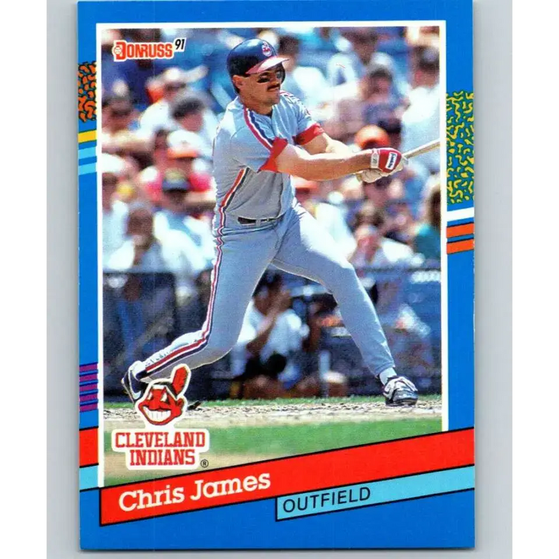 1991 Donruss #227 Chris James NM-MT Cleveland Indians Baseball Card - Baseball Card Single