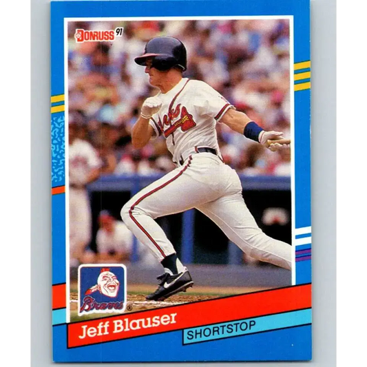 1991 Donruss #229 Jeff Blauser NM-MT Atlanta Braves Baseball Card - Baseball Card Single