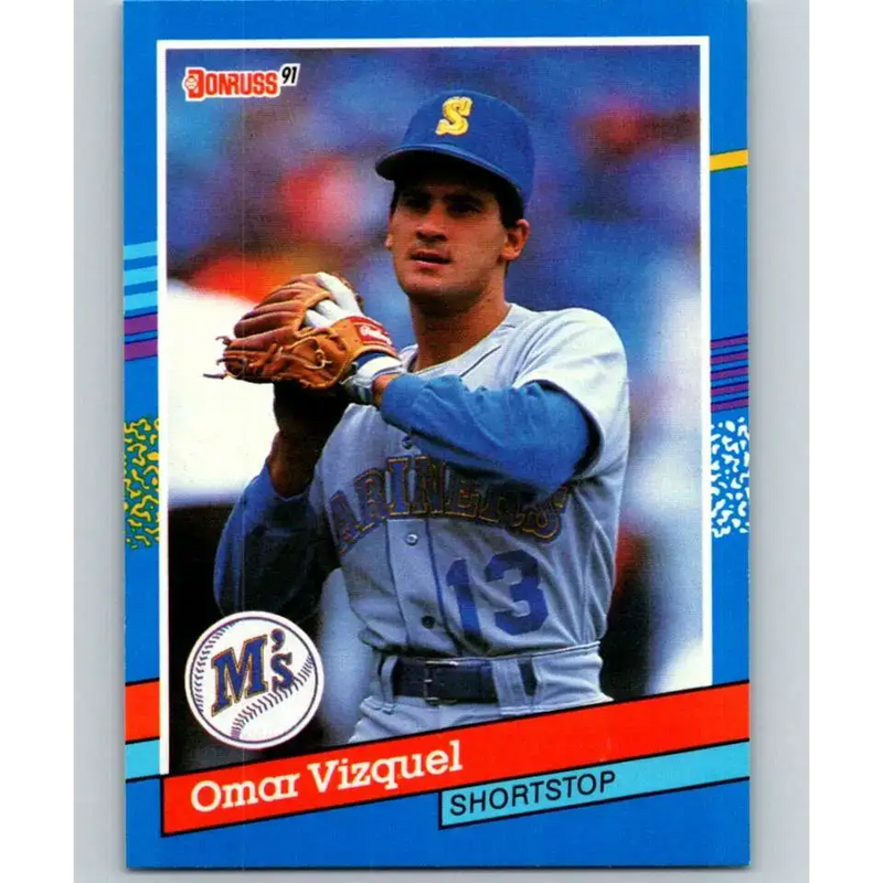 1991 Donruss #231 Omar Vizquel NM-MT Seattle Mariners Baseball Card - Baseball Card Single