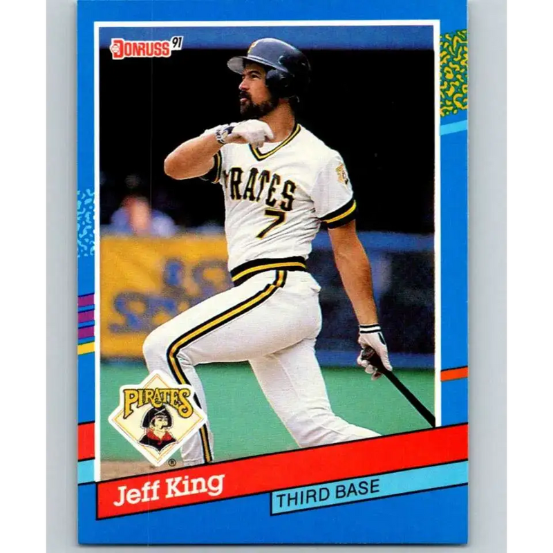 1991 Donruss #233 Jeff King NM-MT Pittsburgh Pirates Baseball Card - Baseball Card Single