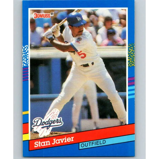 1991 Donruss #239 Stan Javier NM-MT Los Angeles Dodgers Baseball Card - Baseball Card Single
