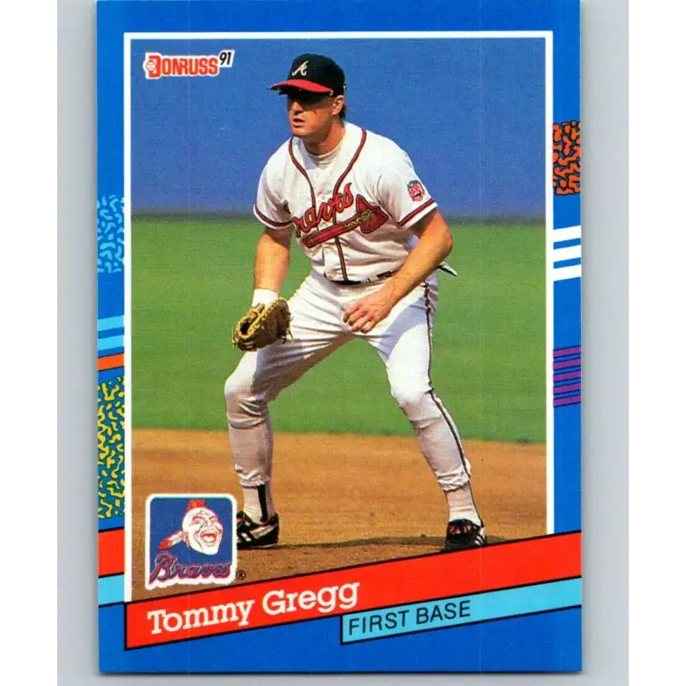 1991 Donruss #244 Tommy Gregg NM-MT Atlanta Braves Baseball Card - Baseball Card Single