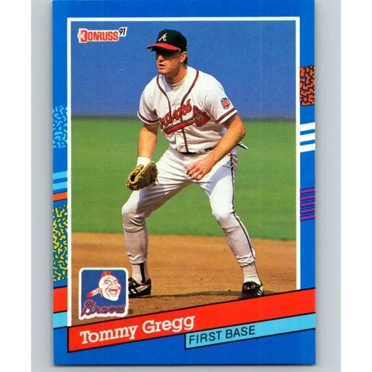 1991 Donruss #244 Tommy Gregg NM-MT Atlanta Braves Baseball Card - Baseball Card Single