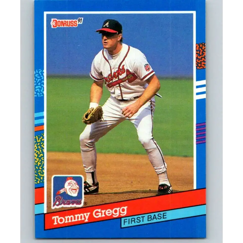 1991 Donruss #244 Tommy Gregg NM-MT Atlanta Braves Baseball Card - Baseball Card Single