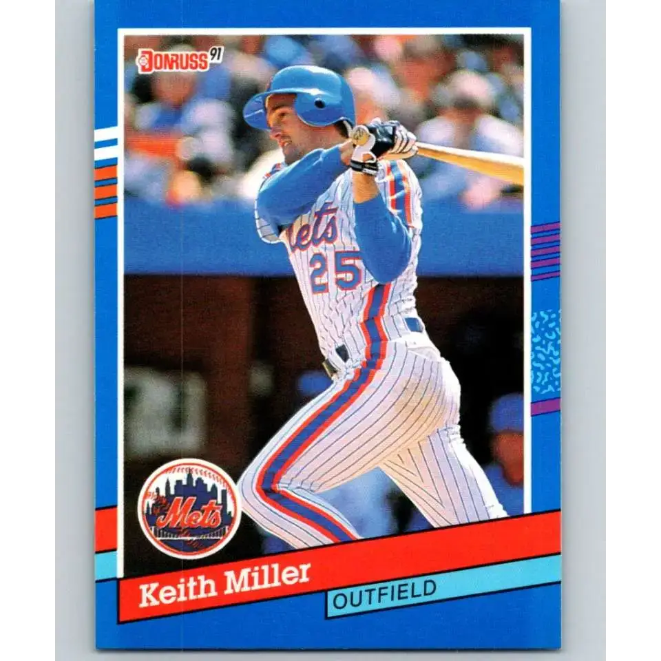 1991 Donruss #248 Keith Miller NM-MT New York Mets Baseball Card - Baseball Card Single
