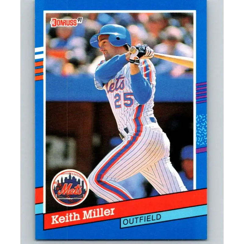 1991 Donruss #248 Keith Miller NM-MT New York Mets Baseball Card - Baseball Card Single