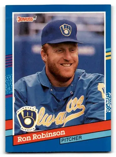 1991 Donruss #254 Ron Robinson Milwaukee Brewers Baseball Cards EX/N ID:57715 - Baseball Card Single
